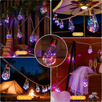 Ollny S17 Outdoor Solar Festoon Lights 8m 160 LEDs (24 Bulbs, Solar Powered, IP44 Waterproof, 8 Modes)
