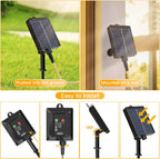 Ollny S17 Outdoor Solar Festoon Lights 8m 160 LEDs (24 Bulbs, Solar Powered, IP44 Waterproof, 8 Modes)