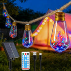 Ollny S17 Outdoor Solar Festoon Lights 8m 160 LEDs (24 Bulbs, Solar Powered, IP44 Waterproof, 8 Modes)