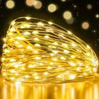 Ollny 100 LEDs 10m Warm White Room Fairy Lights (Copper Wire, Battery Operated)