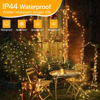 Ollny 800 LEDs 80m Christmas Fairy String Lights (Warm White, Clear Cable, Plug in, 8 Modes)