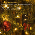 Ollny 800 LEDs 80m Patio Fairy String Lights (Warm White, Green Cable, Plug in, 8 Modes)