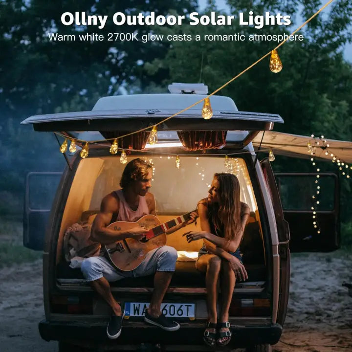 Ollny outdoor solar Lights: Warm white 2700K glow casts a romantic atmosphere