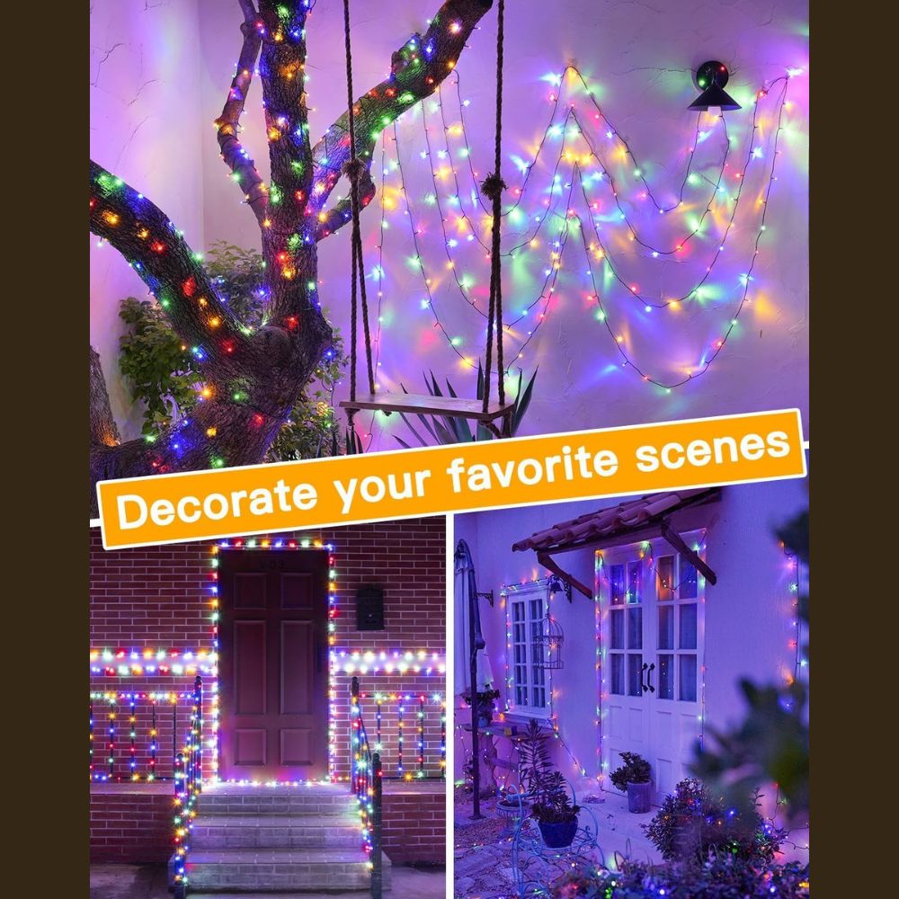Ollny Solar Fairy Lights for Outdoor, Garden(Multicolour, IP44 Waterproof, 8 Modes)