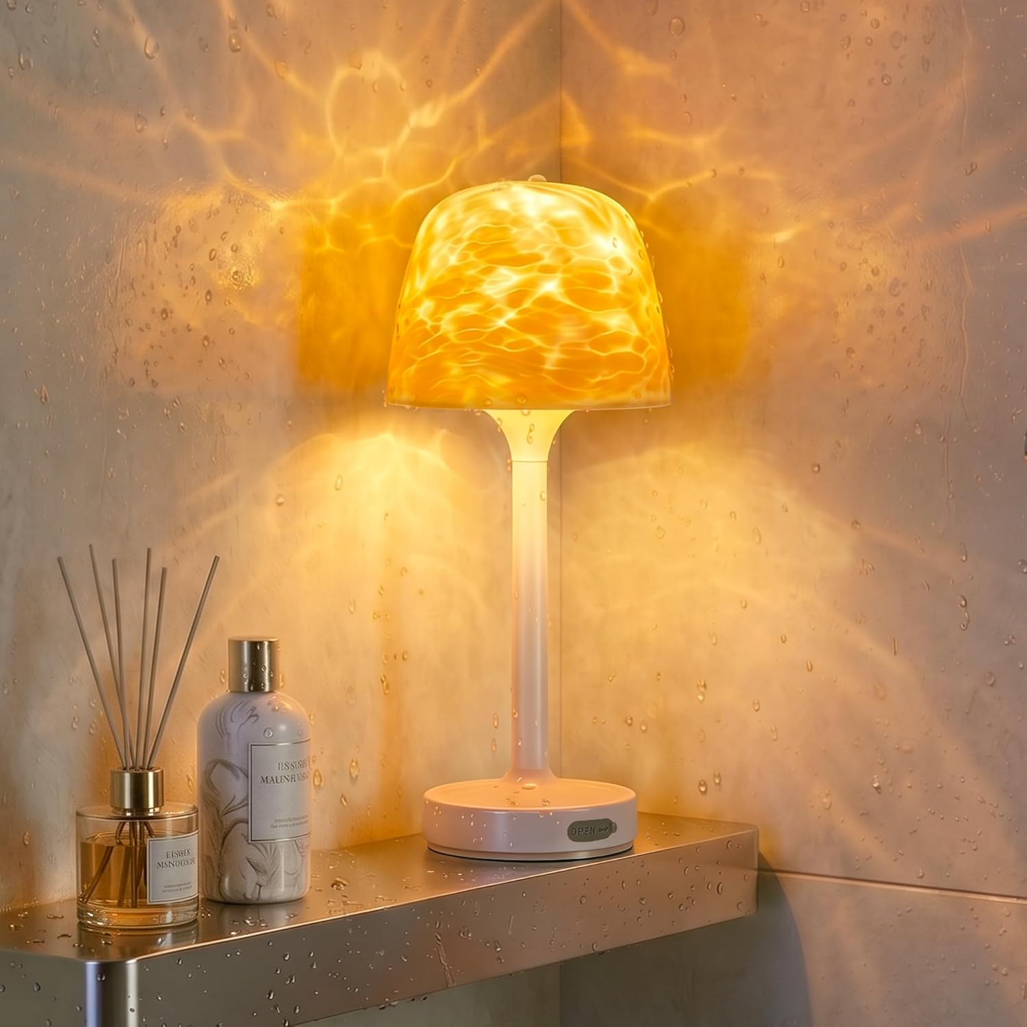 Ollny LED Ocean Wave Projector Lamp for Bathroom, Shower, Bathtub(16 Modes, IP44 Waterproof)