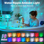 Ollny LED Ocean Wave Projector Lamp for Bathroom, Shower, Bathtub(16 Modes, IP44 Waterproof)
