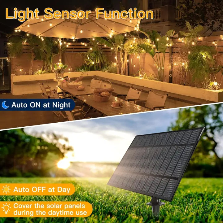 G40 solar powered festoon lights sensor: auto on/off