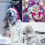 Ollny 300 LEDs 3m*3m Christmas Curtain Fairy Lights (Cool White, Clear Cable, USB Charged, 8 Modes)