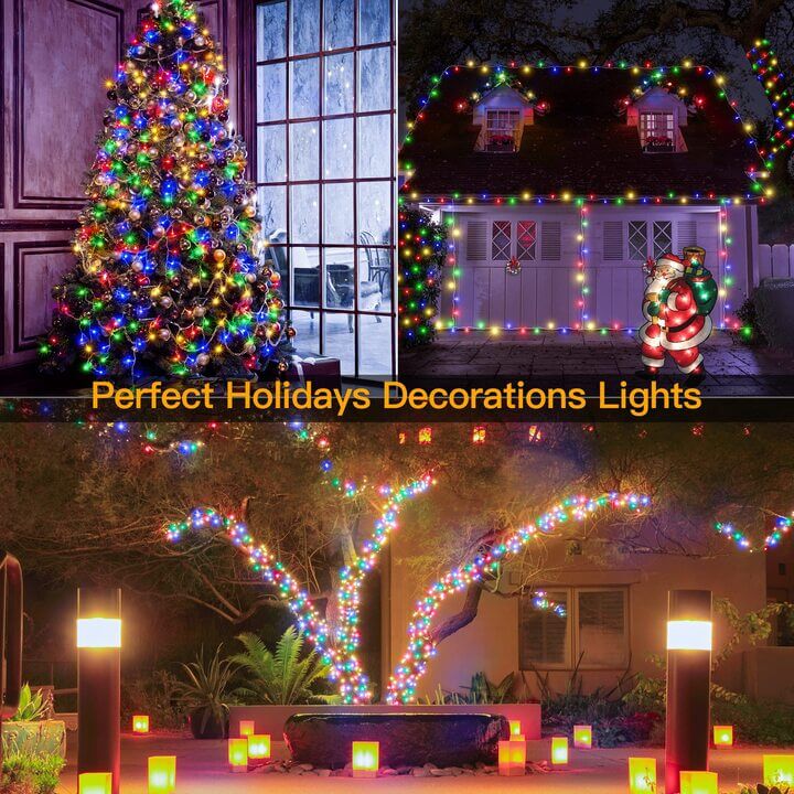 Ollny 300 LED 30m Multicolor Christmas Lights (Clear Cable, Plug in, 8 Modes)