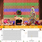 Ollny 200 LEDs 3m*2m IP67 Fairy Net Lights (Multi Color, Clear Wire, Plug in, 8 Modes)