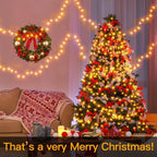 Ollny 300 LED 30m Warm White Christmas String Lights (Clear Cable, Plug in, 8 Modes)