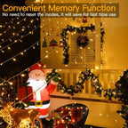 Ollny 300 LED 30m Warm White Christmas String Lights (Clear Cable, Plug in, 8 Modes)